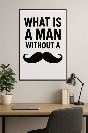 Czym Jest Mężczyzna Bez Wąsów? Sztuka - CasaNookDecor – plakat do druku