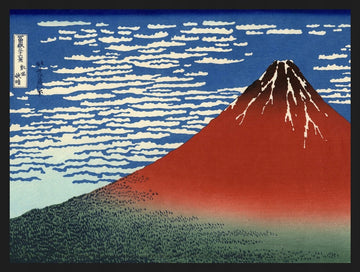 Czerwona Fuji Hokusai Prezent — Plakat – plakat do druku