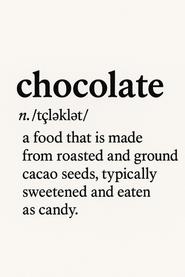 Definicja Czekolady Wydruk - CasaNookDecor – plakat do druku
