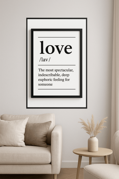 Definicja Miłości - Plakat Artystyczny - CasaNookDecor