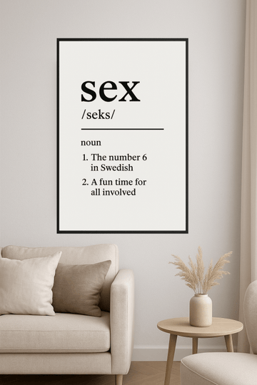 Definicja Seksu Wydrukowana - CasaNookDecor – plakat do druku
