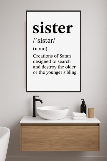 Definicja Siostry Wydrukowana - CasaNookDecor
