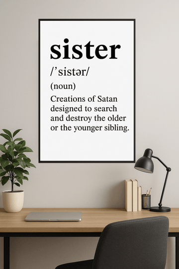 Definicja Siostry Wydrukowana - CasaNookDecor
