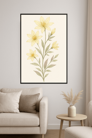 Delikatna Ilustracja Kwiatowa - CasaNookDecor – plakat do druku