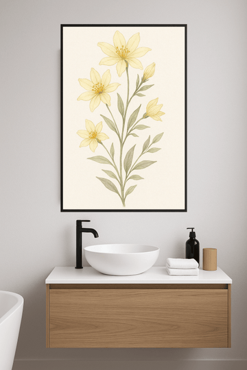 Delikatna Ilustracja Kwiatowa - CasaNookDecor – plakat do druku