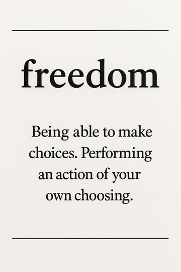 Druk Artystyczny Definicji Wolności - CasaNookDecor – plakat do druku