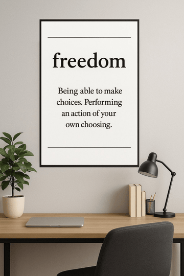 Druk Artystyczny Definicji Wolności - CasaNookDecor – plakat do druku