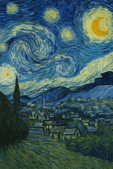 Druk Artystyczny 'Gwiaździsta Noc' - CasaNookDecor – plakat do druku