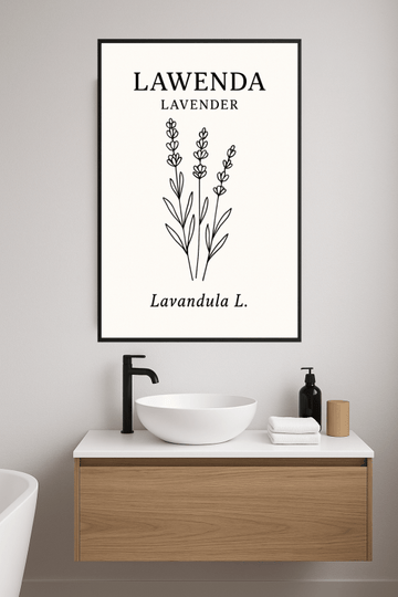 Druk Artystyczny Linii Lawendy - CasaNookDecor – plakat do druku