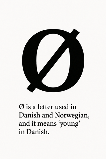 Druk Artystyczny Litery Ø w Stylu Duńskim - CasaNookDecor