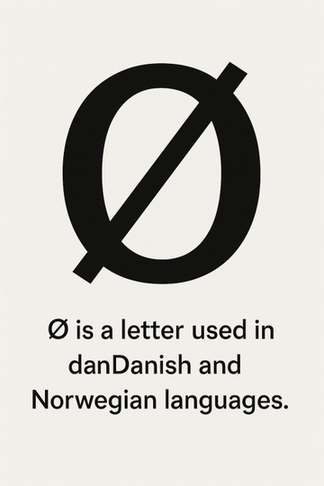 Druk Artystyczny Litery Ø w Stylu Duńskim - CasaNookDecor