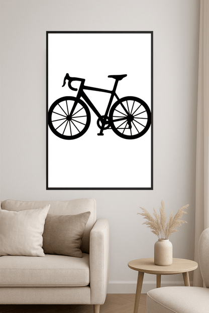 Druk Artystyczny Silhouette Roweru - CasaNookDecor