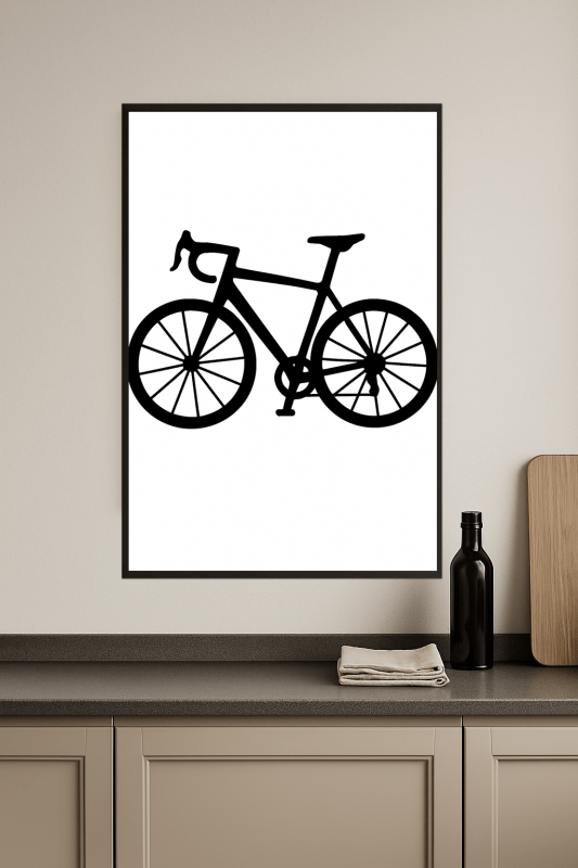 Druk Artystyczny Silhouette Roweru - CasaNookDecor