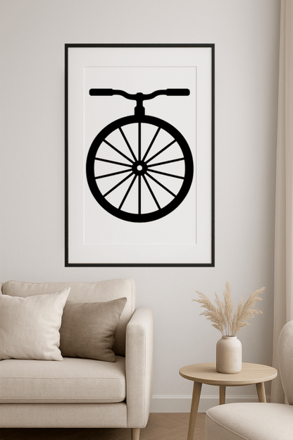 Druk Artystyczny Siluety Roweru - CasaNookDecor
