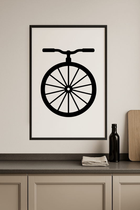 Druk Artystyczny Siluety Roweru - CasaNookDecor