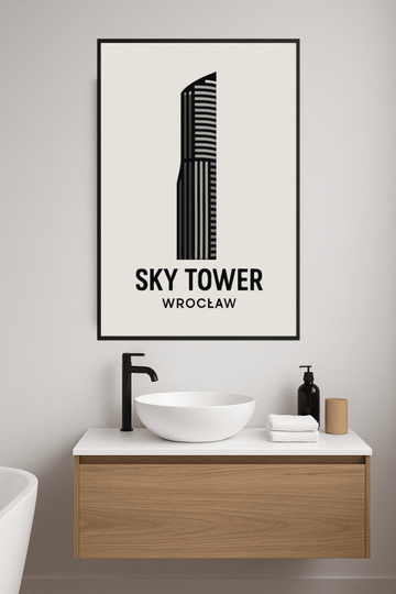 Druk Artystyczny Sky Tower Wrocław - CasaNookDecor – plakat do druku