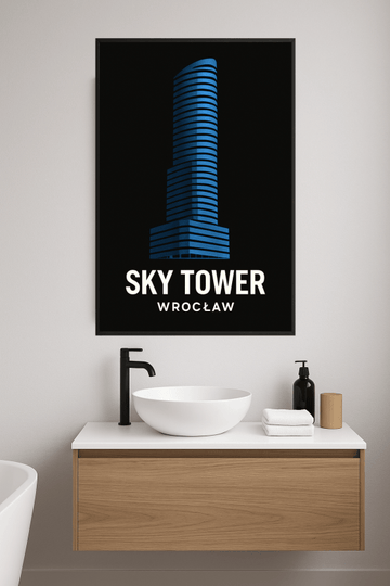 Druk Artystyczny Sky Tower Wrocław - CasaNookDecor – plakat do druku