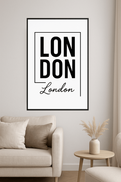 Druk Artystyczny Typografii Londynu - CasaNookDecor