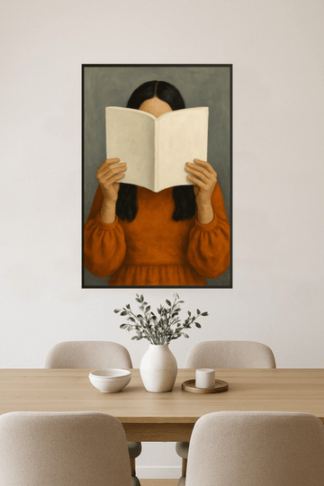 Druk Artystyczny z Motywem Czytania - CasaNookDecor – plakat do druku