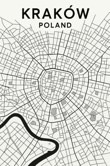 Mapa Krakowa - plakat do wydruku