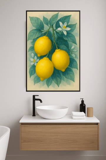 Druk Sztuki Cytrynowej i Kwiatowej - CasaNookDecor