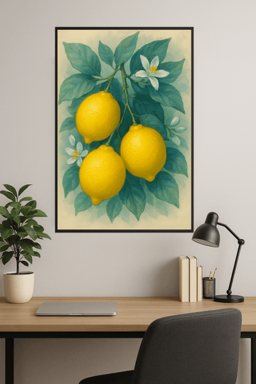 Druk Sztuki Cytrynowej i Kwiatowej - CasaNookDecor