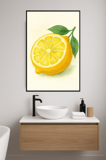 Druk Sztuki Cytryny w Akwareli - CasaNookDecor – plakat do druku