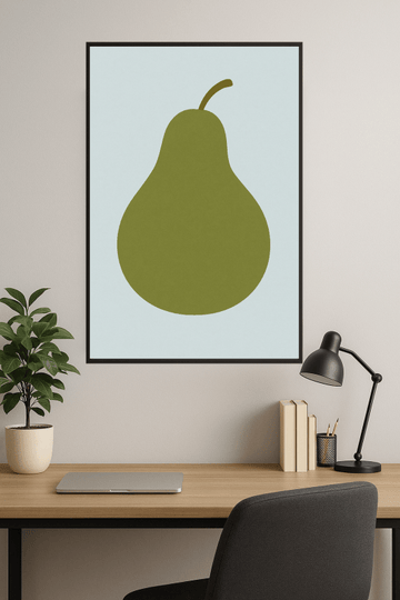 Druk Sztuki Gruszki w Zielonym Odcieniu - CasaNookDecor – plakat do druku