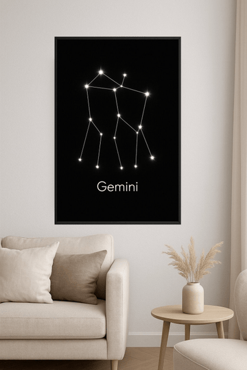Druk Sztuki Konstelacji Bliźniąt - CasaNookDecor – plakat do druku