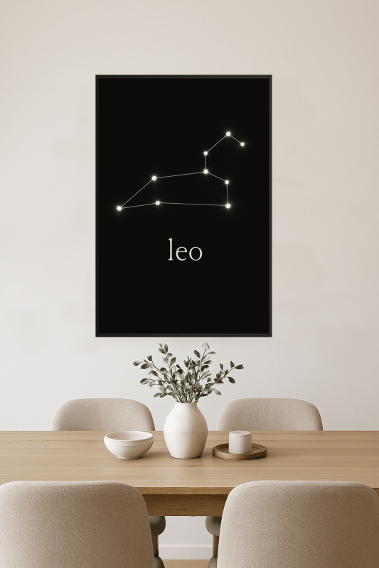 Druk Sztuki Konstelacji Lwa - CasaNookDecor