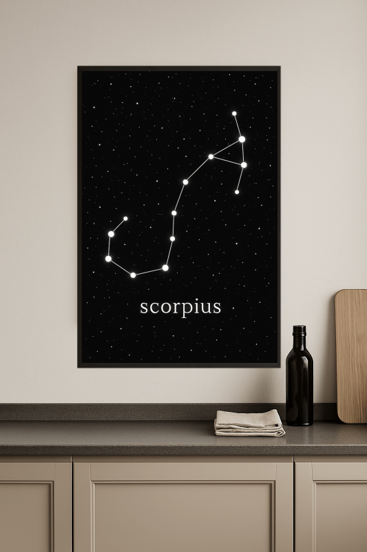 Druk Sztuki Konstelacji Skorpiona - CasaNookDecor