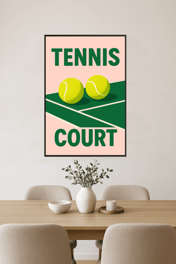 Druk Sztuki Kortu Tenisowego - CasaNookDecor – plakat do druku