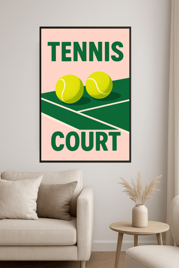 Druk Sztuki Kortu Tenisowego - CasaNookDecor – plakat do druku