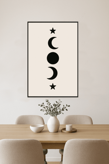 Druk Sztuki Księżyców i Gwiazd Niebieskich - CasaNookDecor