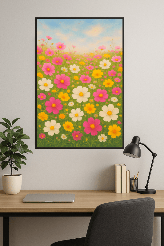 Druk Sztuki Kwiatów Łąkowych - CasaNookDecor