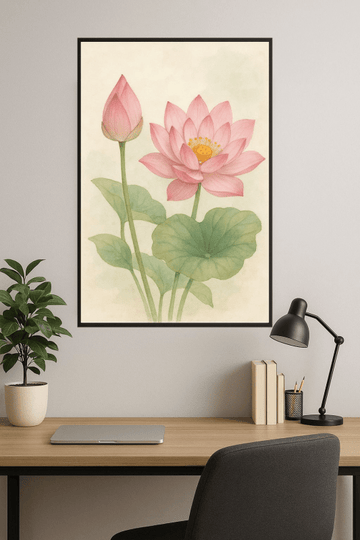 Druk Sztuki Kwiatów Lotosu - CasaNookDecor