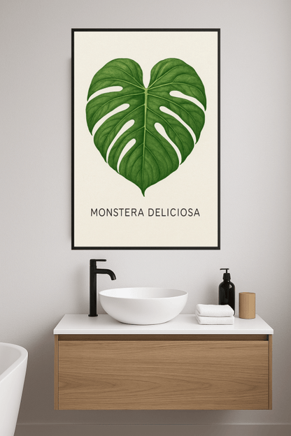Druk Sztuki Liścia Monstery - CasaNookDecor