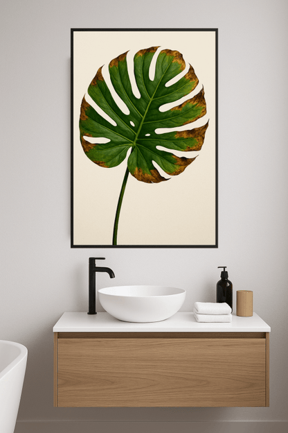 Druk Sztuki Liścia Monstery - CasaNookDecor
