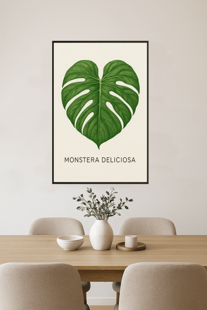 Druk Sztuki Liścia Monstery - CasaNookDecor