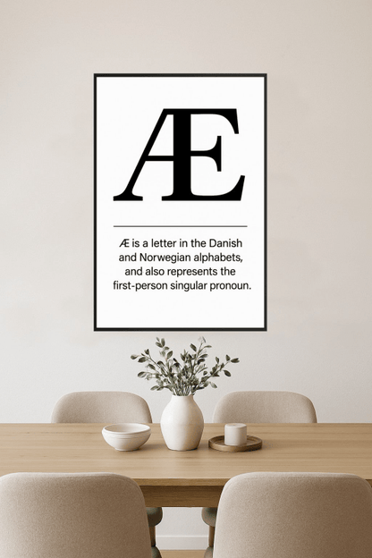Druk Sztuki Litery Ae - CasaNookDecor