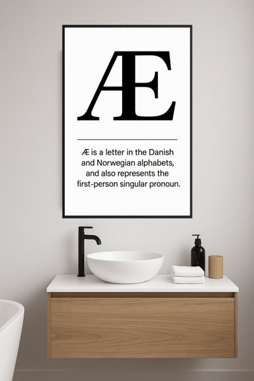 Druk Sztuki Litery Ae - CasaNookDecor – plakat do druku