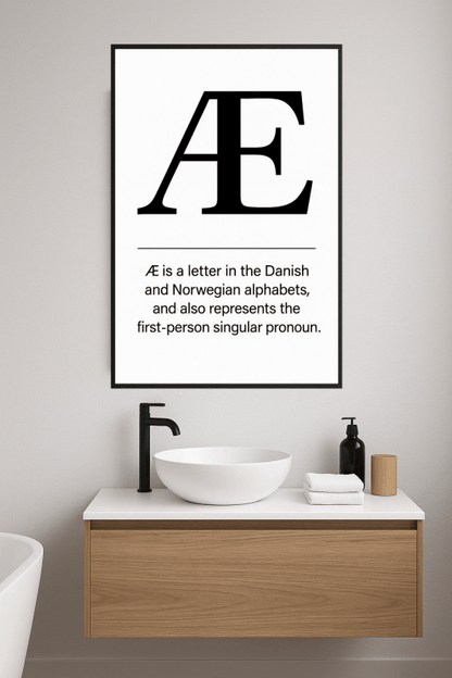 Druk Sztuki Litery Ae - CasaNookDecor