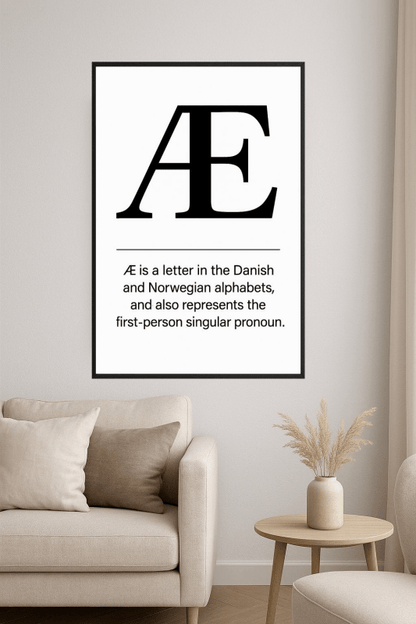 Druk Sztuki Litery Ae - CasaNookDecor