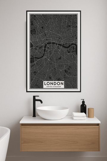 Druk Sztuki Mapa Londynu - CasaNookDecor – plakat do druku