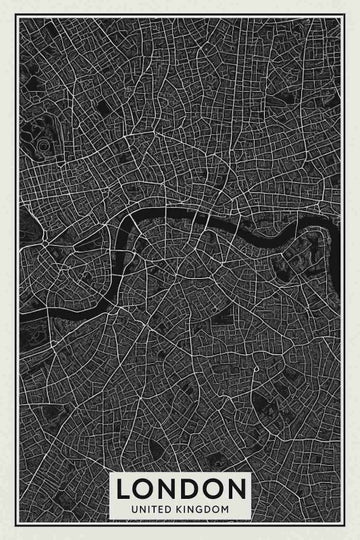 Druk Sztuki Mapa Londynu - CasaNookDecor – plakat do druku