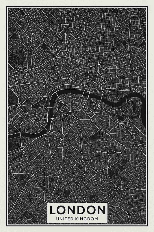 Druk Sztuki Mapa Londynu - CasaNookDecor