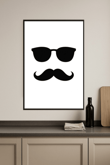 Druk Sztuki Okulary Przeciwsłoneczne I Wąsy - CasaNookDecor – plakat do druku