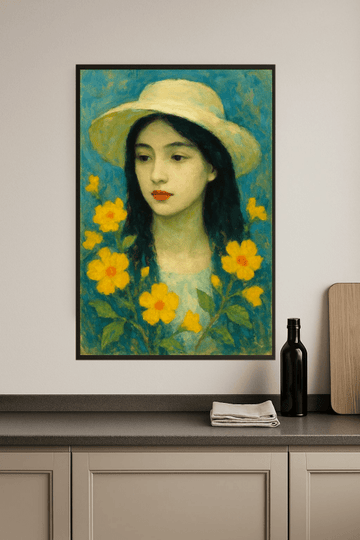 Druk Sztuki Portretu Kwiatowego - CasaNookDecor – plakat do druku