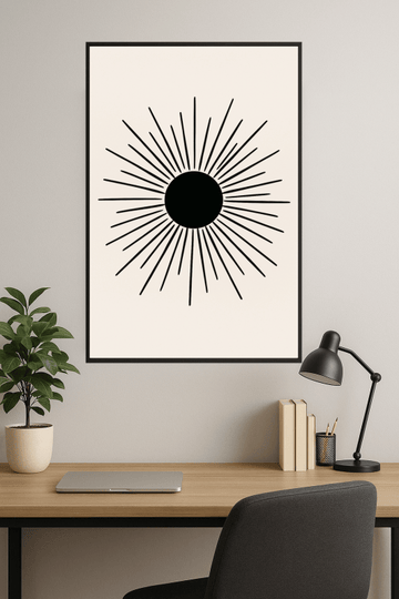 Druk Sztuki Promieniującego Koła - CasaNookDecor