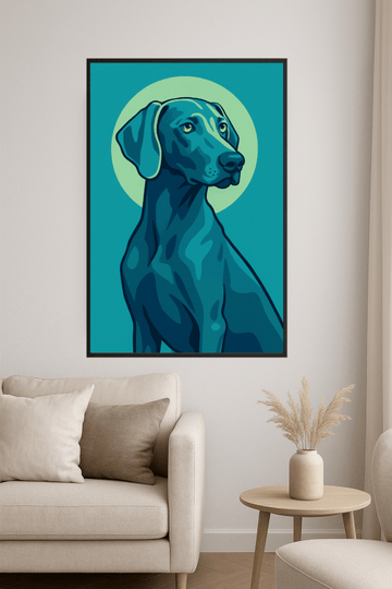 Druk Sztuki Psa Weimaranera - CasaNookDecor